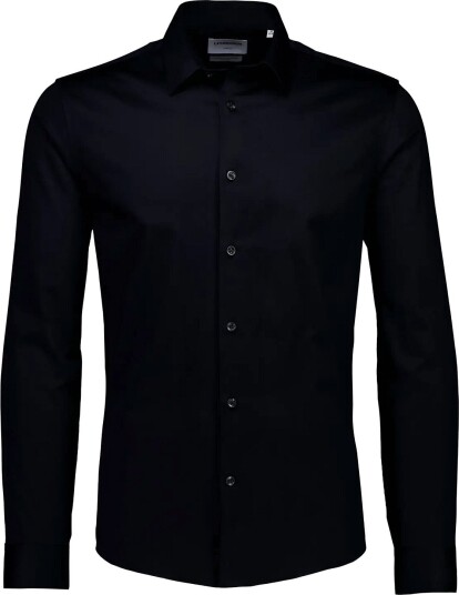 Lindbergh Plain Sateen Superflex L/S BLACK XL