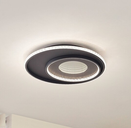 LED taklampe Inessa Lindby dimbar Sort Stue / spisestue Metall Moderne
