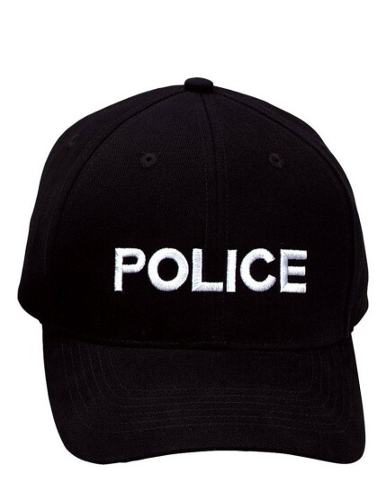 Rothco Supreme Baseball Cap med politibroderi Svart Svart