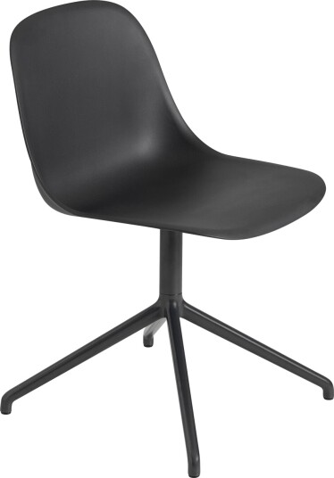 Muuto Fiber Spisestol med Svingbar Base Sort