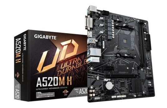 GIGABYTE A520M H - AMD A520 - AMD AM4 socket - DDR4 RAM - Micro-ATX GIGABYTE A520M H - AMD A520 - AMD AM4 socket - DDR4 RAM - Micro-ATX
