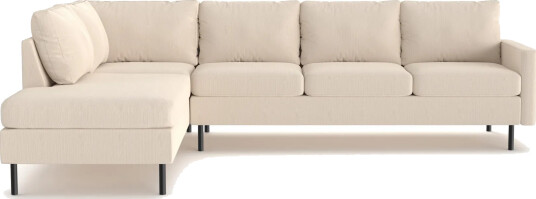 Peppe 4 seters Venstrevendt L formet Sjeselongsofa i Manchester Greige Peppe 4 seters Venstrevendt L formet Sjeselongsofa i Manchester Greige