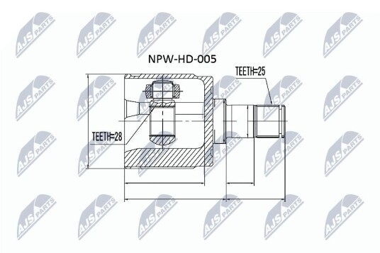 Nty Drivknute drivaksel NTY NPW HD 005