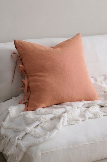 Ellos Home Putetrekk Candice i vasket lin Rosa Ellos Home Putetrekk Candice i vasket lin Rosa