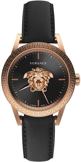 Versace Herreklokke VERD01420 Palazzo Sort/Lær Ø43 mm