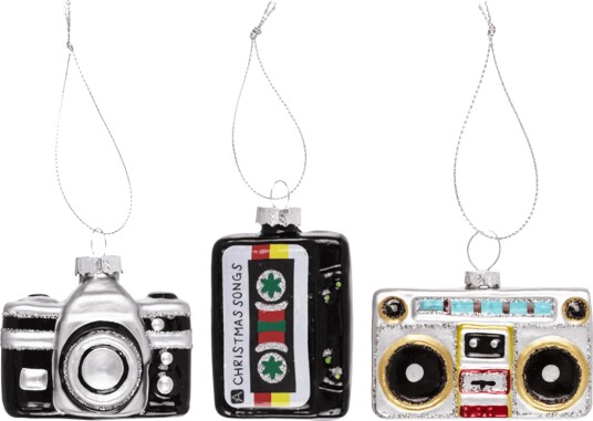 Out Of The Blue Julegranspynt Retro 3-pakning 160092