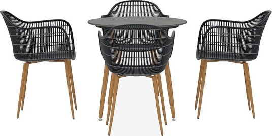Venture Home Anafi Spisesett Svart Venture Home Anafi Spisesett Svart