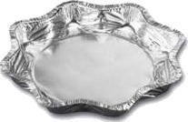 Alubakke 600 Ml Ø216x25 Mm Stjerne Sølv,18 Pk X 50 Stk/Krt