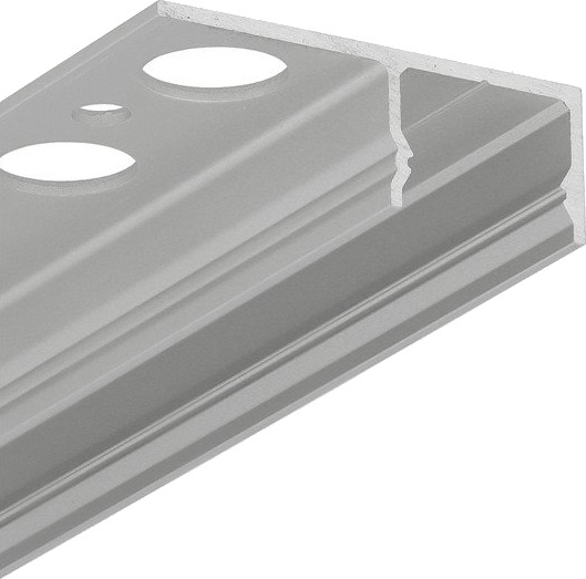 Topmet 1m aluprofil UNI TILE12 180DEG C PLUS Anodisert flisprofil LED skinne Topmet 1m aluprofil UNI TILE12 180DEG C PLUS Anodisert flisprofil LED skinne