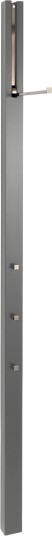 Schönbuch Line Polished Chrome/cement Garderobestativ Apartment 8 Grå