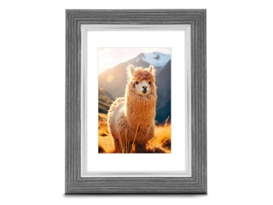 Hama Lima Enkel Bilderamme Glass Plast Grå Bord Vegg 9x13cm Rektangulær