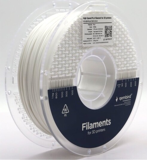 Gembird Hvit 1 Kg 330 M Hvit Fargeboks Pla-Filament (3D)