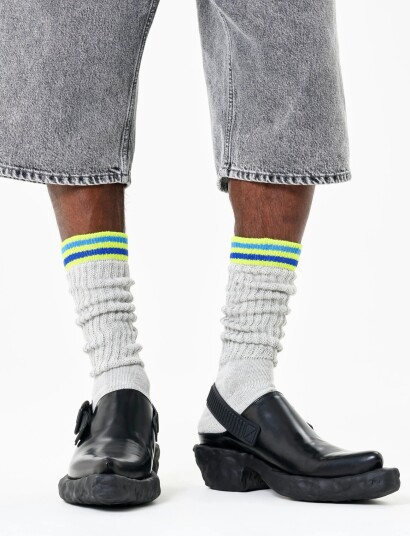 Happy Socks Sneaker Slouch Sock   Grey   36 40