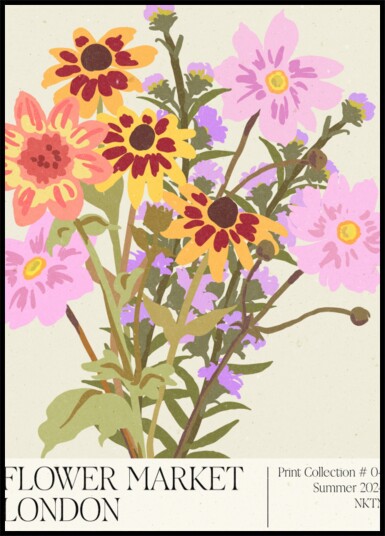 London Flower Market Plakat / 21x30