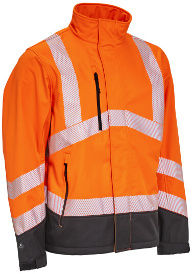 Elka Synlighets Softshelljakke 116505r Oransje/svart Str. L