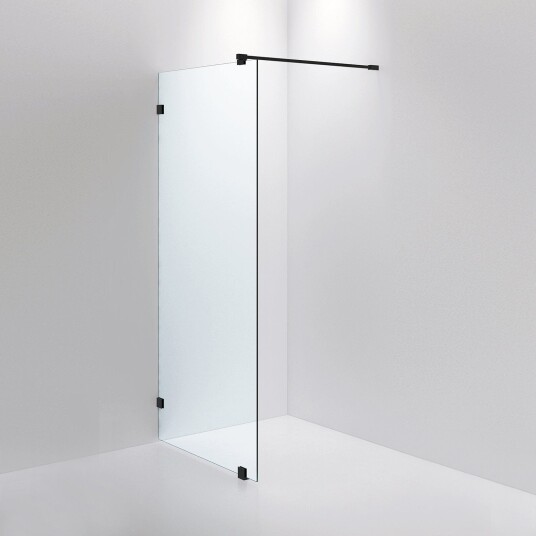 INR Iconic Nordic Rooms Dusjvegg ARC 20 Måltilpasset Svart Matt / Timeless Klart Glass