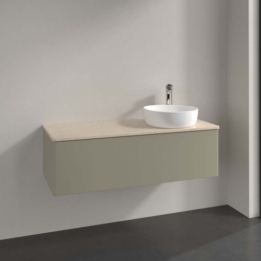 Villeroy & Boch Antao Servantskap med 1 skuff 120x50x36 cm m/lys Steingrå/Crème