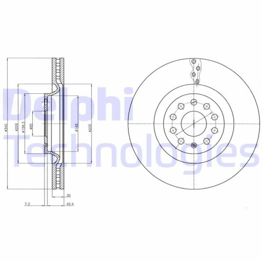 Bremseskive DELPHI BG9109C
