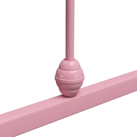 vidaXL Sengeramme rosa metall 120x200 cm