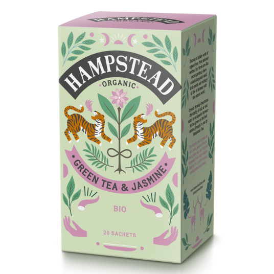 Hampstead Tea økologisk grønn te & jasmin 20 poser Hampstead Tea økologisk grønn te & jasmin 20 poser