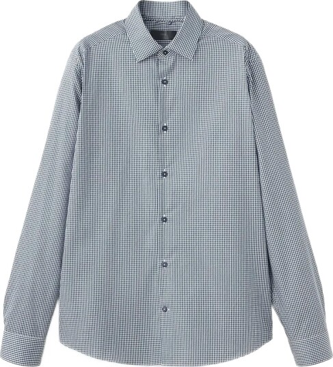 Mango Slim Fit Striped Cotton Shirt Navy L