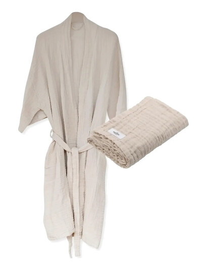 The Organic Company Fine Sauna Package - Cream - M/L