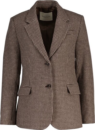 Gant Reg Houndstooth Blazer Brown 44