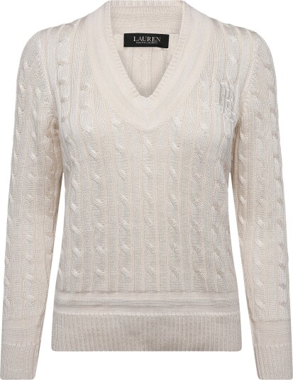 Lauren Ralph Lauren Cable Knit Cricket Sweater Cream XS