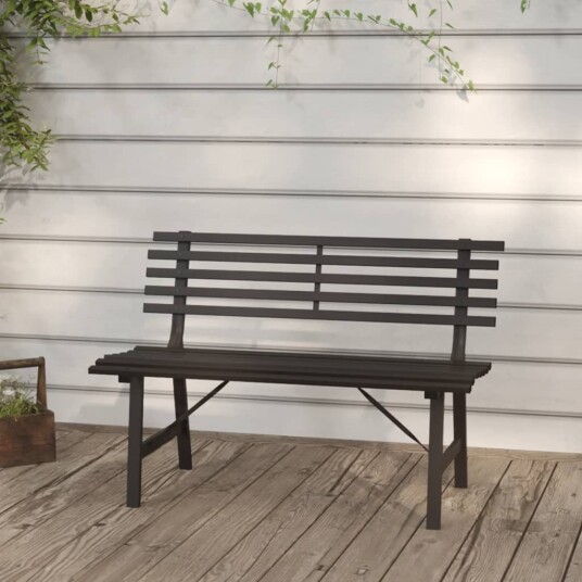 vidaXL Hagebenk 110 cm stål svart vidaXL Hagebenk 110 cm stål svart