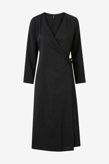Only Omslagskjole onlThalia L/S Wrap Midi DresSvart