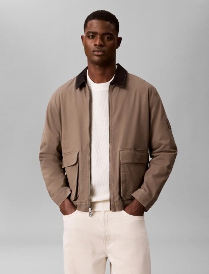 Calvin Klein Jeans Ls Matty Canvas Contrast Collar Khaki green XXL Calvin Klein Jeans Ls Matty Canvas Contrast Collar Khaki green XXL