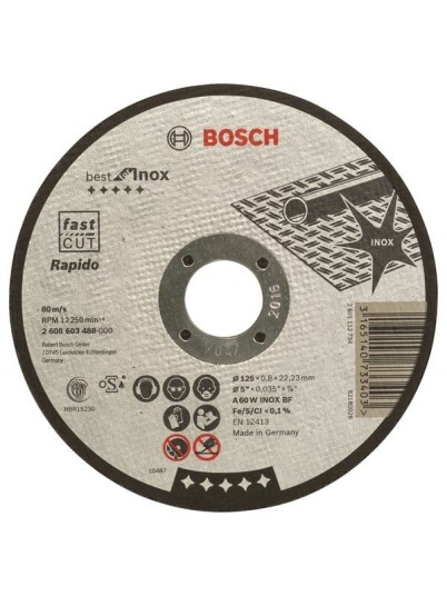 Bosch Kappeskive Rett Best For Inox 125 mm
