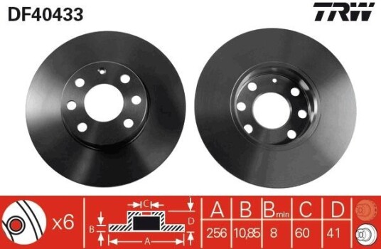 Bremseskive TRW DF4043