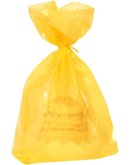Unique 30 stk Gule Godteposer i Plast 62022