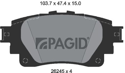 PAGID T2907N Bremseklosser