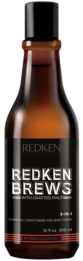 Redken Brews 3-in-1 Sjampo og Balsam for Herre 300 ml