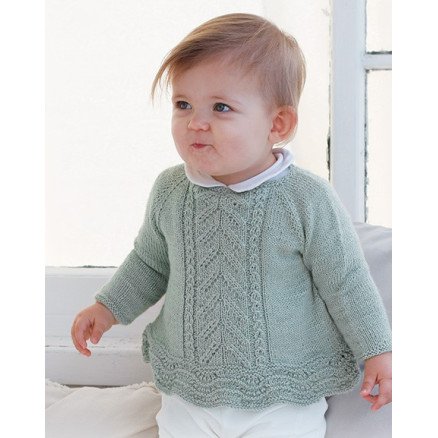 Sweet Ivy by DROPS Design Baby Genser Strikkeoppskrift str 0 1 mdr 5 6 år