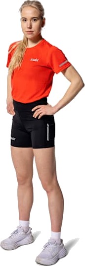 Swix Women's Pace High Waist Half Tights Sort XS Woman
