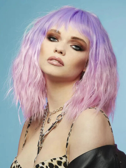 Smiffys Manic Panic Lilac Goddess Bob Wig 5059513039163