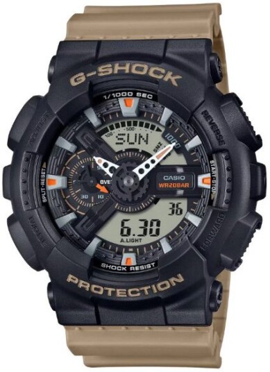 Casio Herreklokke GA 110TU 1A5ER G Shock LCD/Gummi Ø51.2 mm
