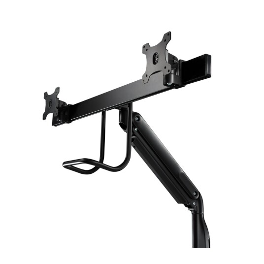 V7 DUAL MONITOR GAS SPRING MOUNT ERGO CROSSBAR HANDLE FULL MOTION ACCS