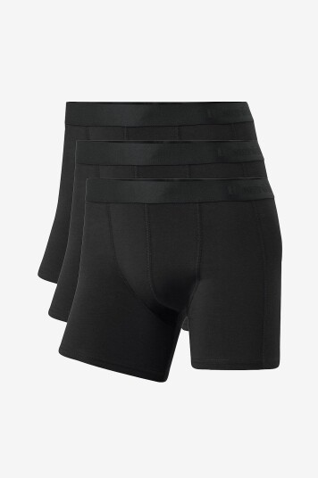Resteröds Boxershorts Boxer Bamboo 3 pk Long Leg Svart