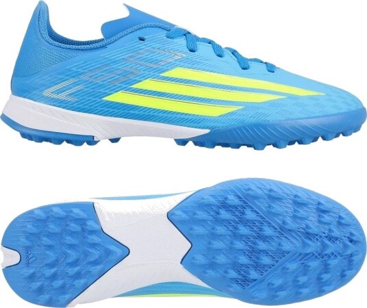 adidas F50 League Tf Ice Cold Precision Lucid Ray Blue/gul/light Utility Aqua Barn Turf (Tf) størrelse 33½