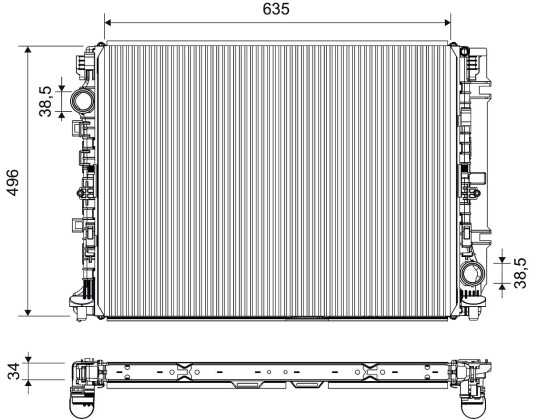 VALEO 701500 Radiator, motorkjøling