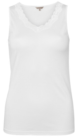 Lady Avenue Pure Silk Jersey Lace Tank Top L