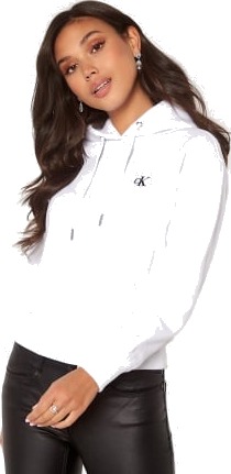 Calvin Klein Jeans CK Embroidery Hoodie YAF Bright White XS