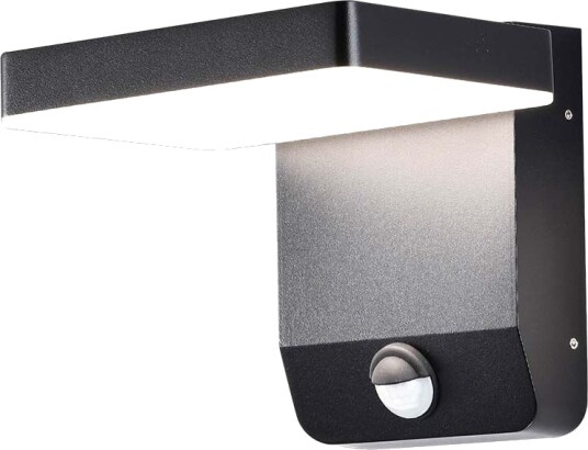 V Tac 17W LED vegglampe med PIR sensor kvadratisk IP65 2580lm sort 4000K inkl. lyskilde Kulør : Nøytral V Tac 17W LED vegglampe med PIR sensor kvadratisk IP65 2580lm sort 4000K inkl. lyskilde Kulør : Nøytral