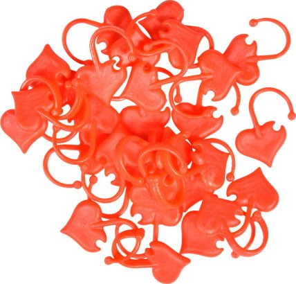Infinity Hearts Stitch Markers Heart Red 2x1,5 cm 30 stk.