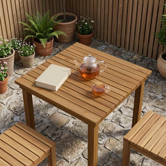 vidaXL Bordplate 60 x 60 x 3,5 cm Torget Massivt Teaktre Naturlig vidaXL Bordplate 60 x 60 x 3,5 cm Torget Massivt Teaktre Naturlig