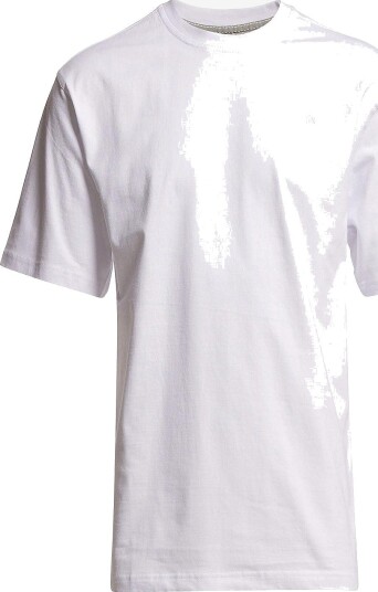 Bison Basic O Neck Tee With Small Bison Logo   WHITE   L